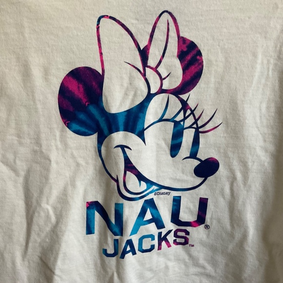 Blue 84/Disney Collab NAU‎ Lumberjacks Cropped Tee - Ivory - Size Small - Picture 2 of 7